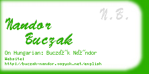 nandor buczak business card